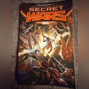Marvel WARS Comic Book Cover - Red, Orange, Yellow, Black, Brown
